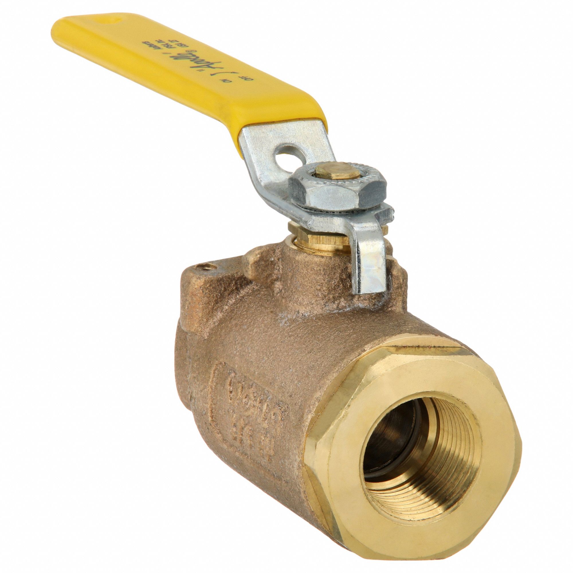 Manual Two-Way Ball Valve: 3/4 in, Bronze, Straight, FNPT x FNPT, 600 psi Max. Pressure (CWP)
