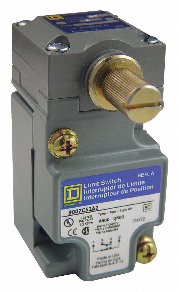 SQUARE D No Lever, Rotary Heavy Duty Limit Switch; Location Side