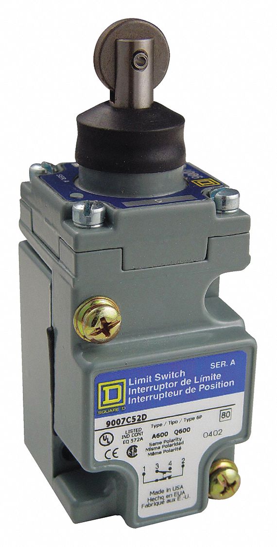 SQUARE D, 1NC/1NO, 10A @ 600V, Heavy Duty Limit Switch - 2EF75|9007C52D ...