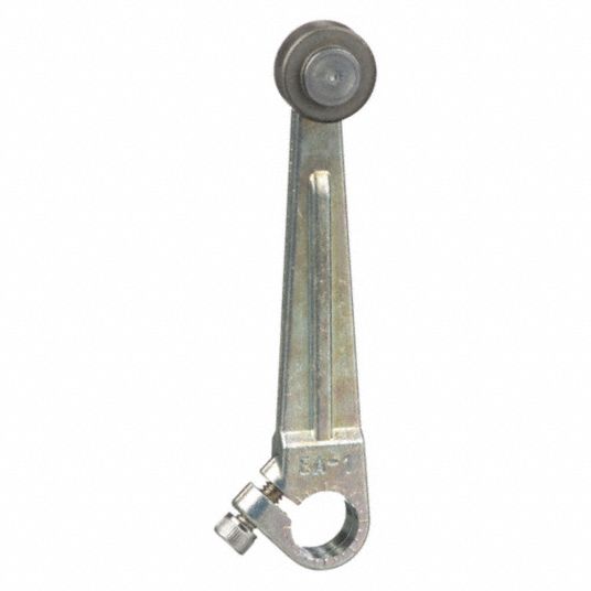 SQUARE D Limit Switch Lever Arm: Std Roller, 3 in, Front, 0.63 in Roller  Dia., 0.25 in Roller Wd