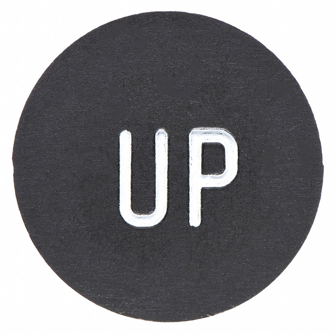 Legend Plate,  Up,  Black/Black,  Round