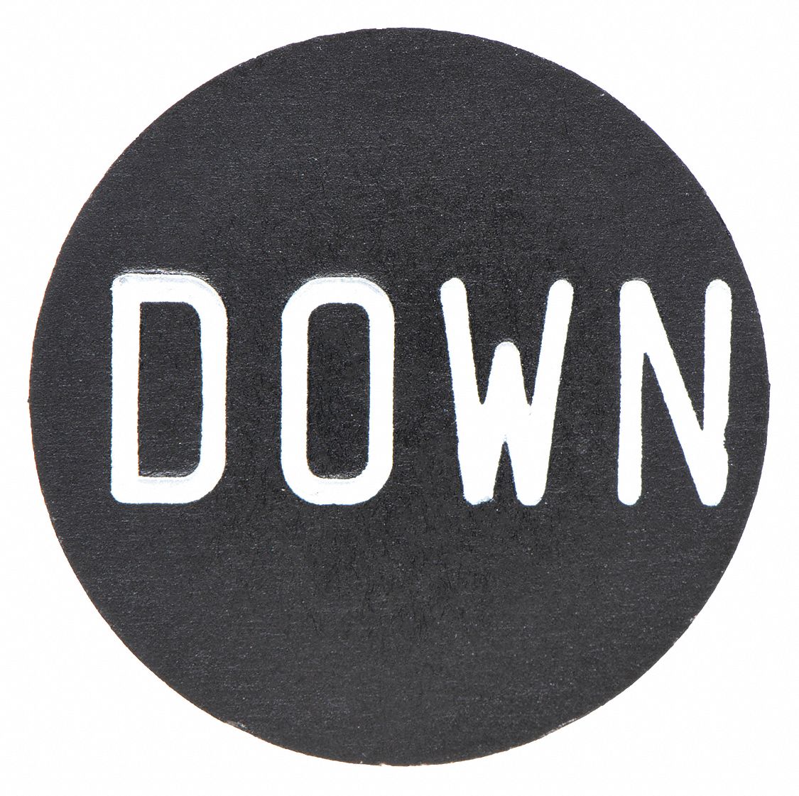 Legend Plate,  Down,  Black/Black,  Round