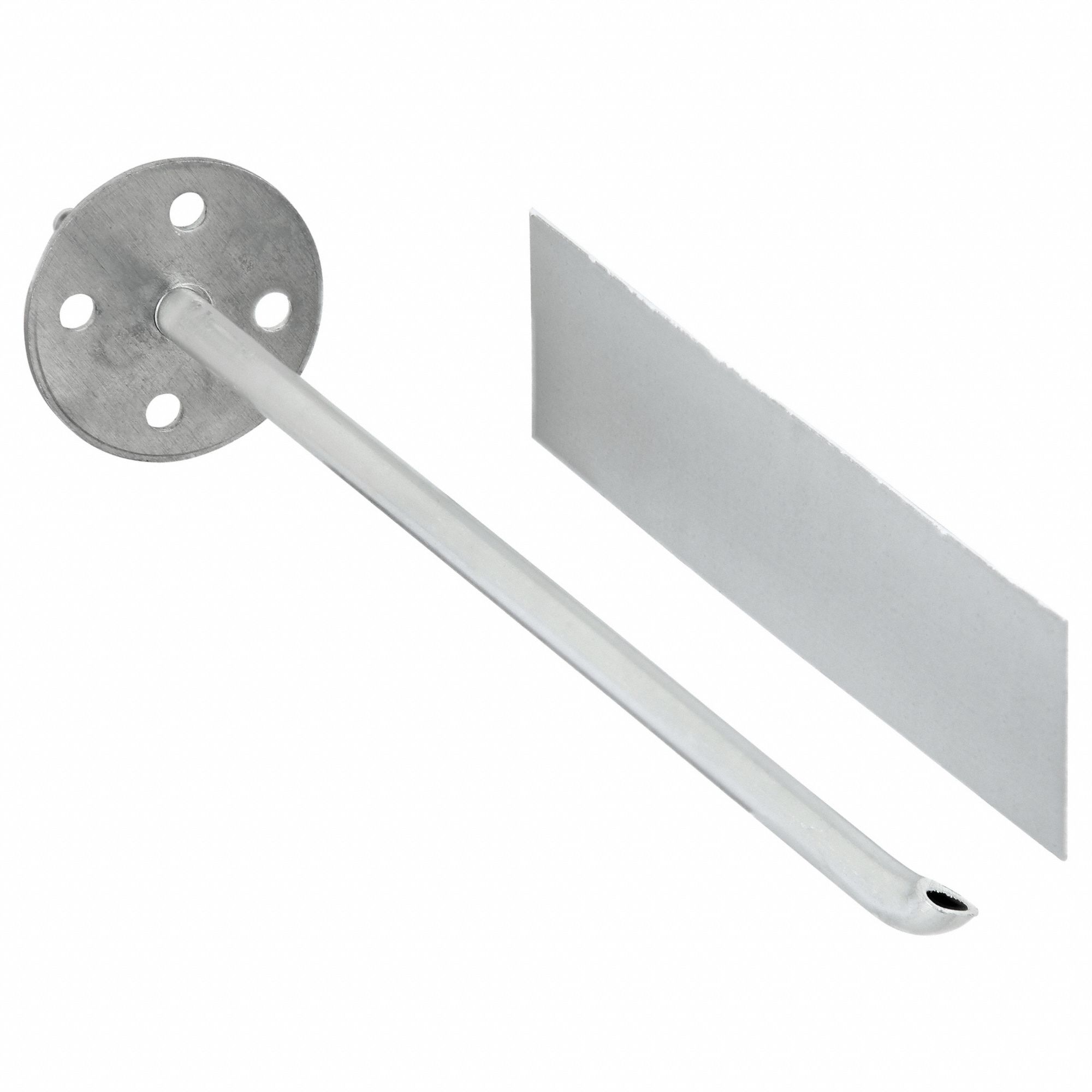 Total Pressure Probe: 9 1/4 in Overall Lg, 1 1/4 in Exterior Lg, 8 in Insertion Lg, 1/2 in Barb