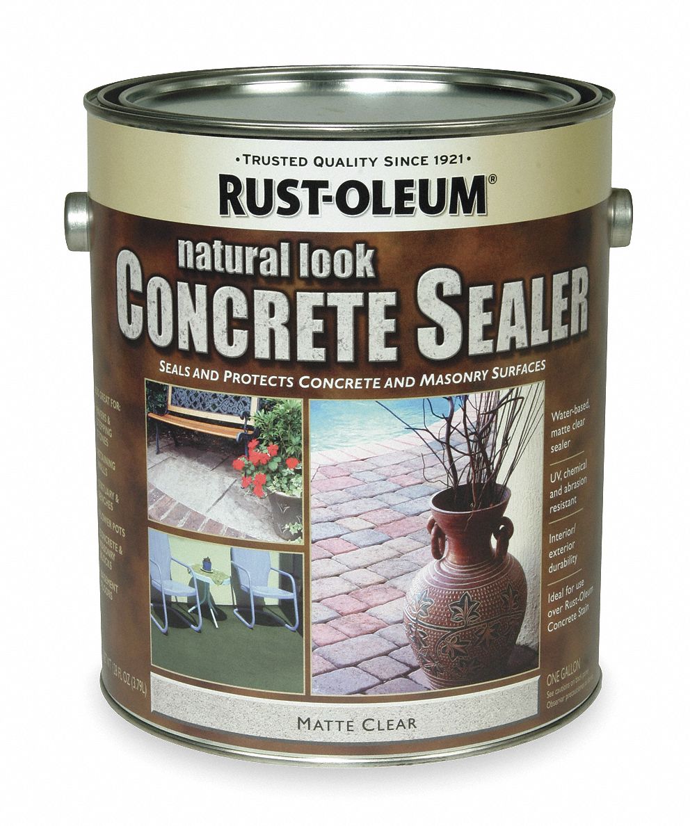 RUSTOLEUM Matte WaterBased Acrylic Sealer, Clear, 1 gal 2EJU3