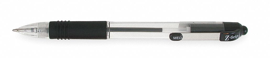 BALLPOINT PEN,RETRACTABLE,MED,BLK,P