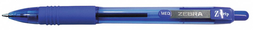 BALLPOINT PEN,RETRACTABLE,MED,BLUE,