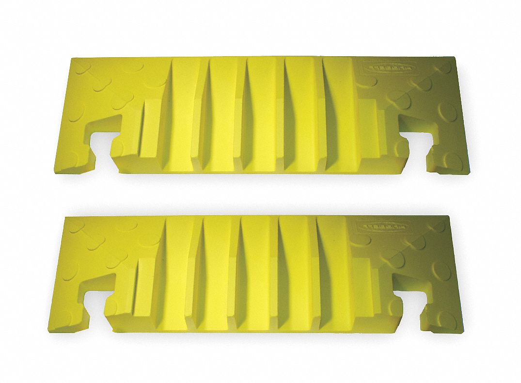 5-CHANNEL END CAP, NON-METALLIC, YELLOW, 17½ IN WIDTH, 1.95 IN HEIGHT, 5¾ IN