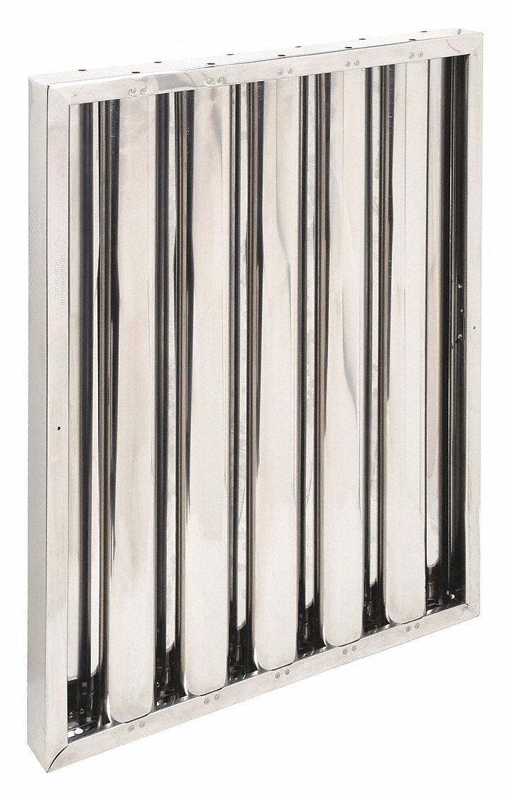 AIR HANDLER, 25x20x2 Nominal Filter Size, Stainless Steel, Range Hood