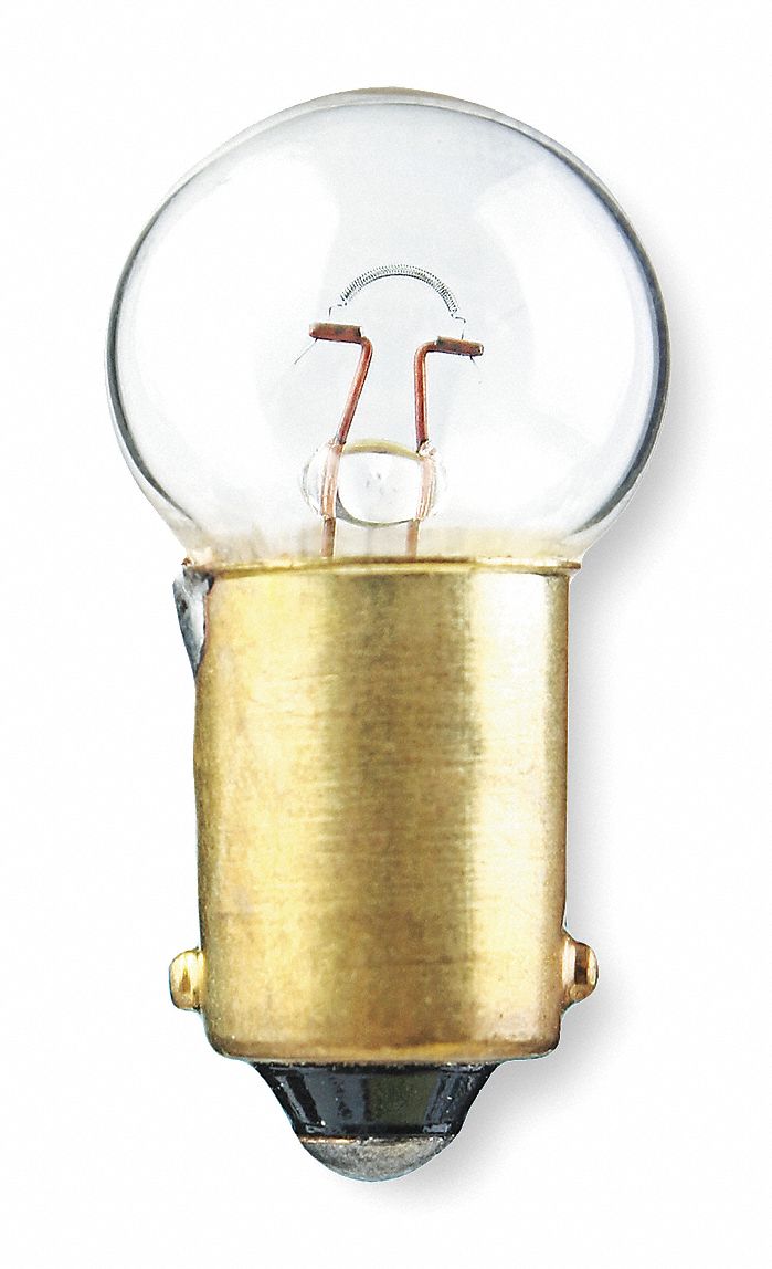 MINIATURE INCANDESCENT BULB, MINIATURE BAYONET (BA9S), (G) GLOBE, G4½, 293, 14V AC