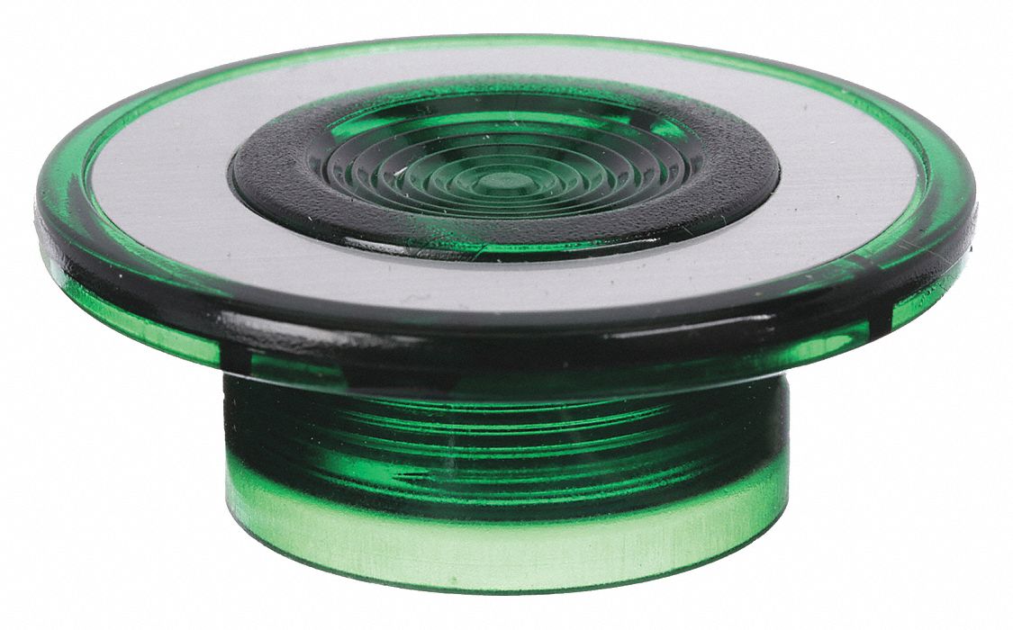 TÊTE BOMBÉE, TAILLE PANNEAU 30 MM, LUMINEUX, NON MÉTALLIQUE, VERT