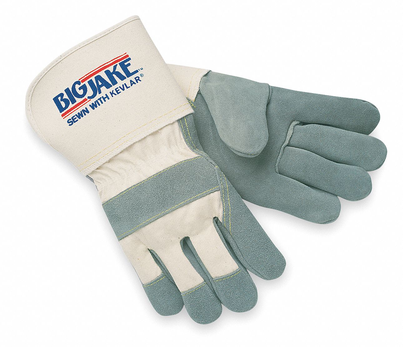 MCR SAFETY Leather Gloves: L ( 9 ), Cowhide, Premium, Glove, Full ...