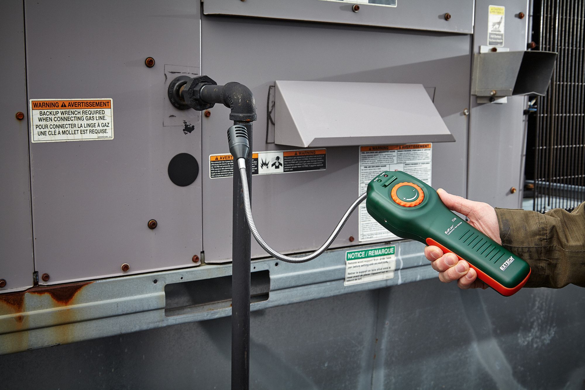 EXTECH Combustible Gas Detector, Flex Gooseneck 2ELP8EZ40 Grainger