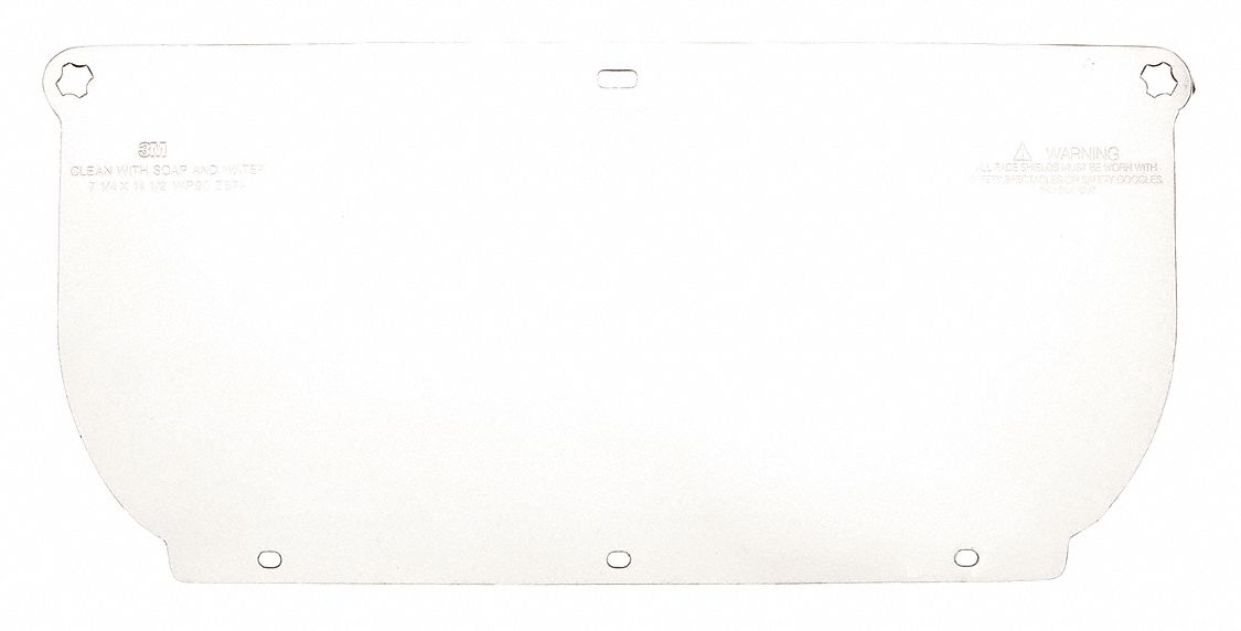 VISIÈRE DE PROTECTION, PLATE, TRNSP, PC, 7¼X14½X0,04 PO, POUR UTILISATION AVEC CP8/HCP8, 10/BTE