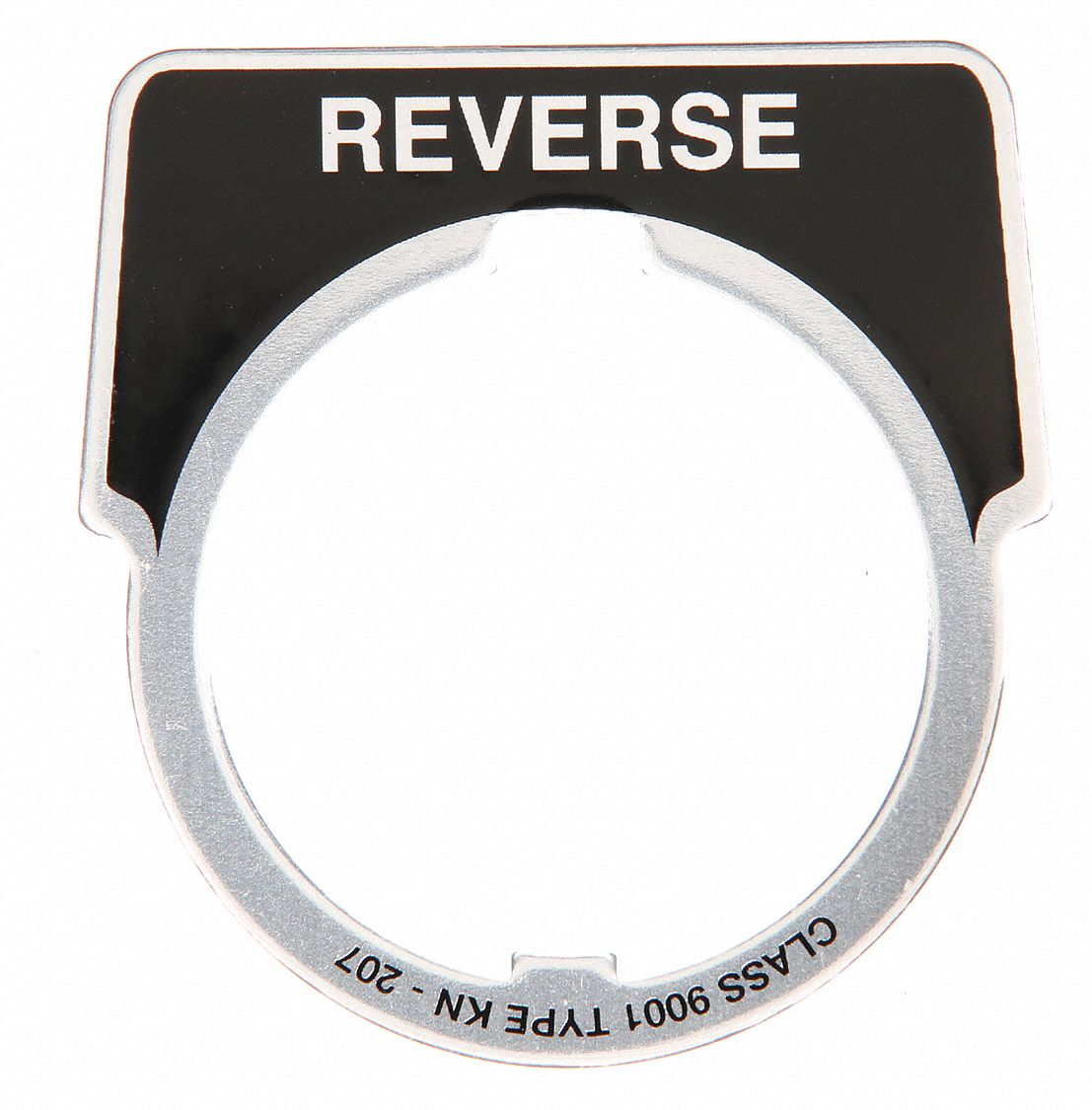 Legend Plate: 30 mm Panel Mounting Size, Half-Round, 1 3/4 in Overall Ht x 1 5/8 in Overall Wd