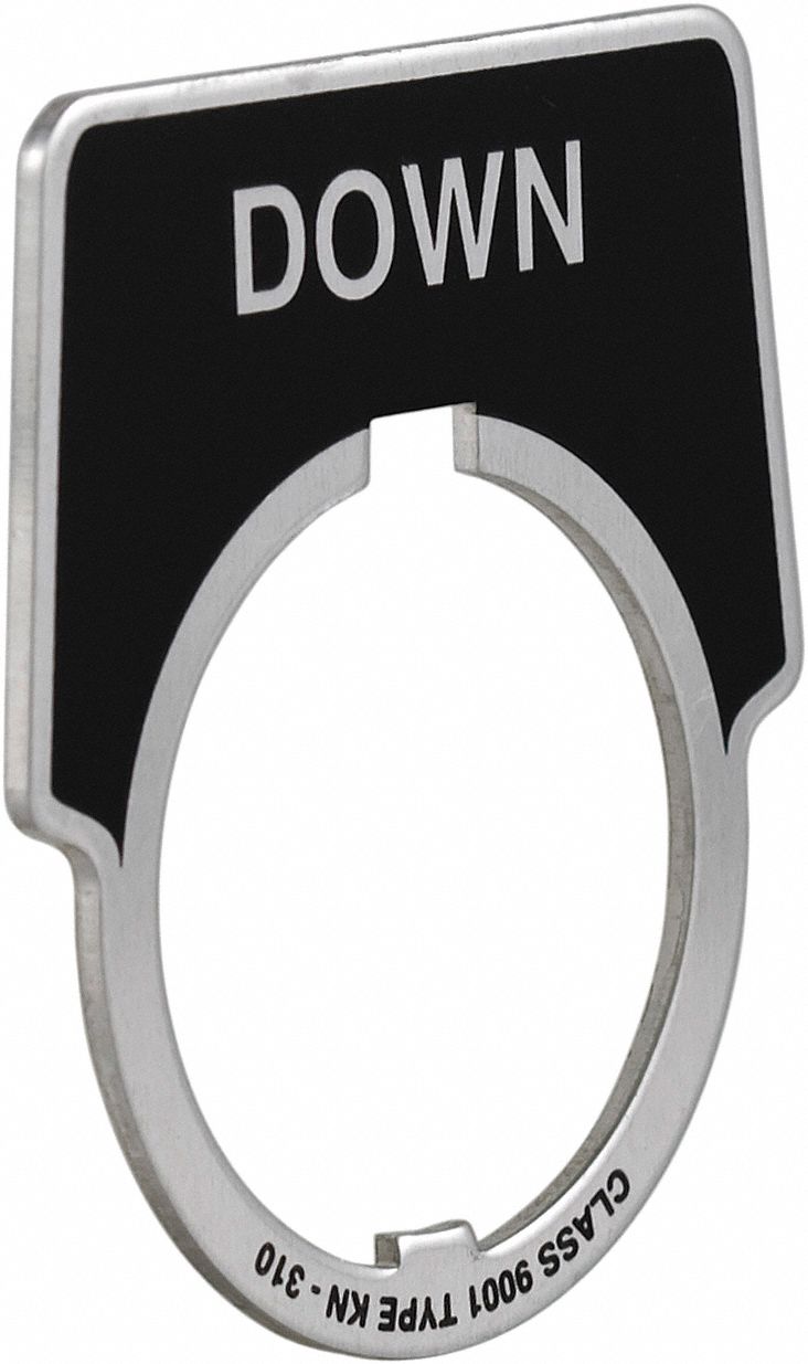 LegendPlate Down Silver/Black Half-Round