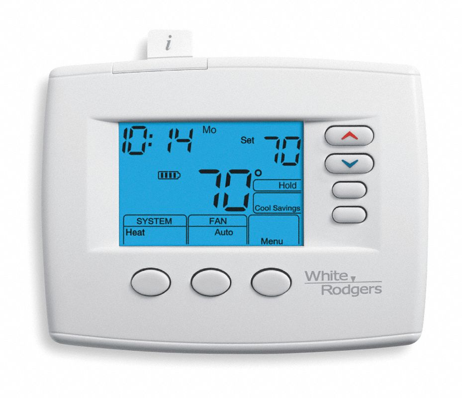 EMERSON Termostato de Bajo V,Blanco,24VCA Termostatos Programables de