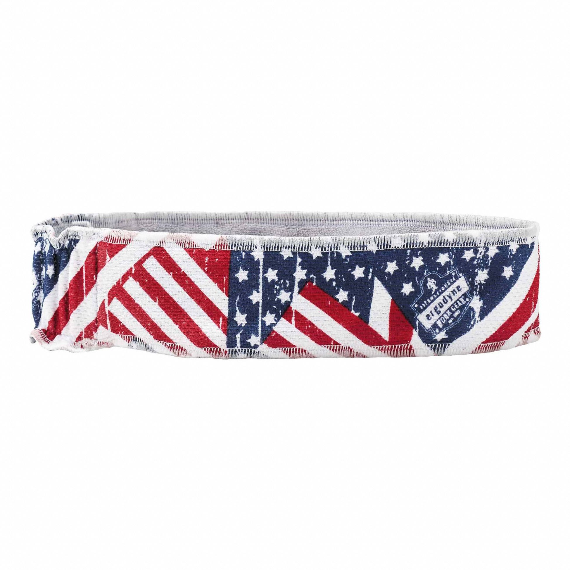 Headband: Red/White/Blue, Universal, Sweatband, Cooling, Terry Cloth