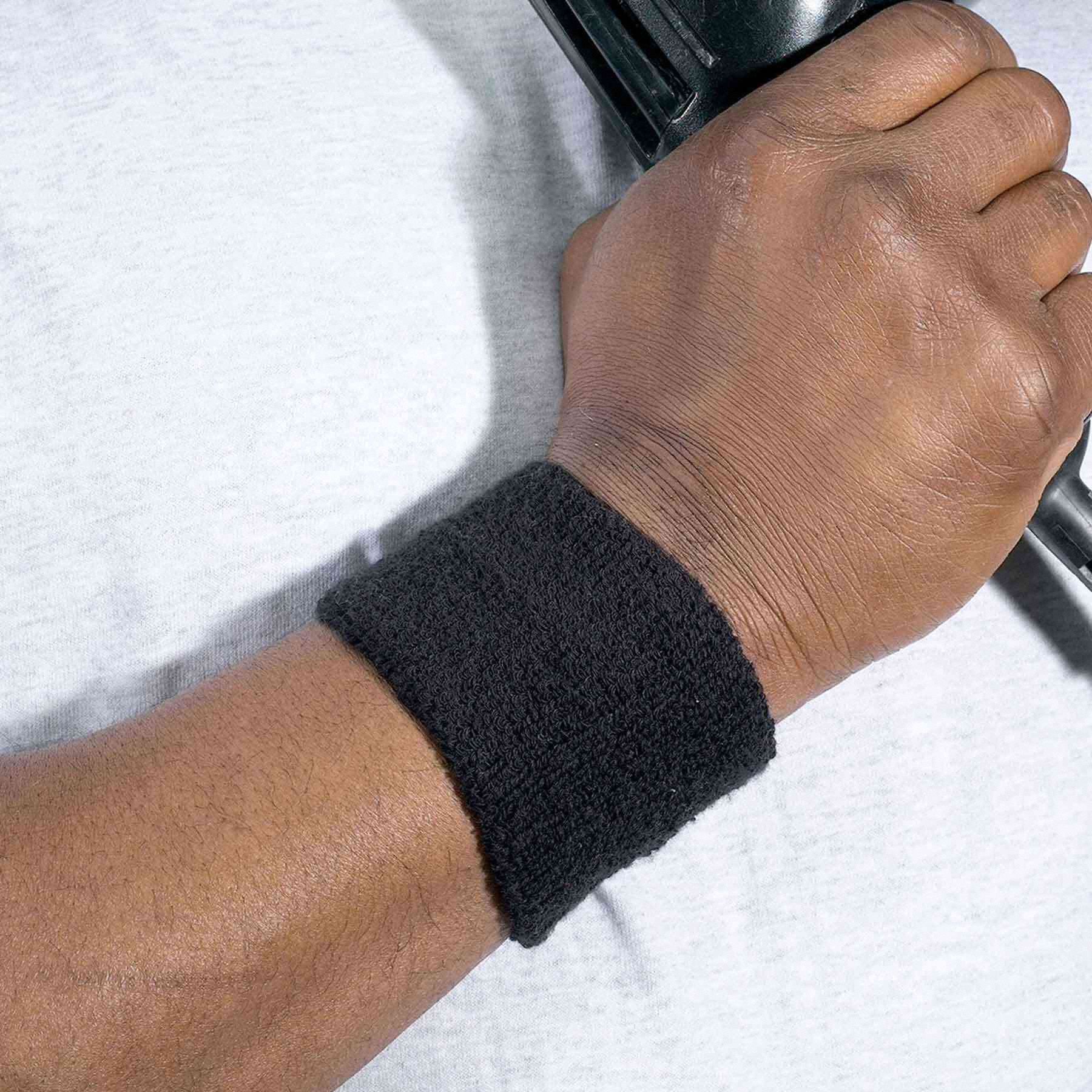 CHILLITS BY ERGODYNE Wrist Band Wrist Band, Black, Solid, Cotton