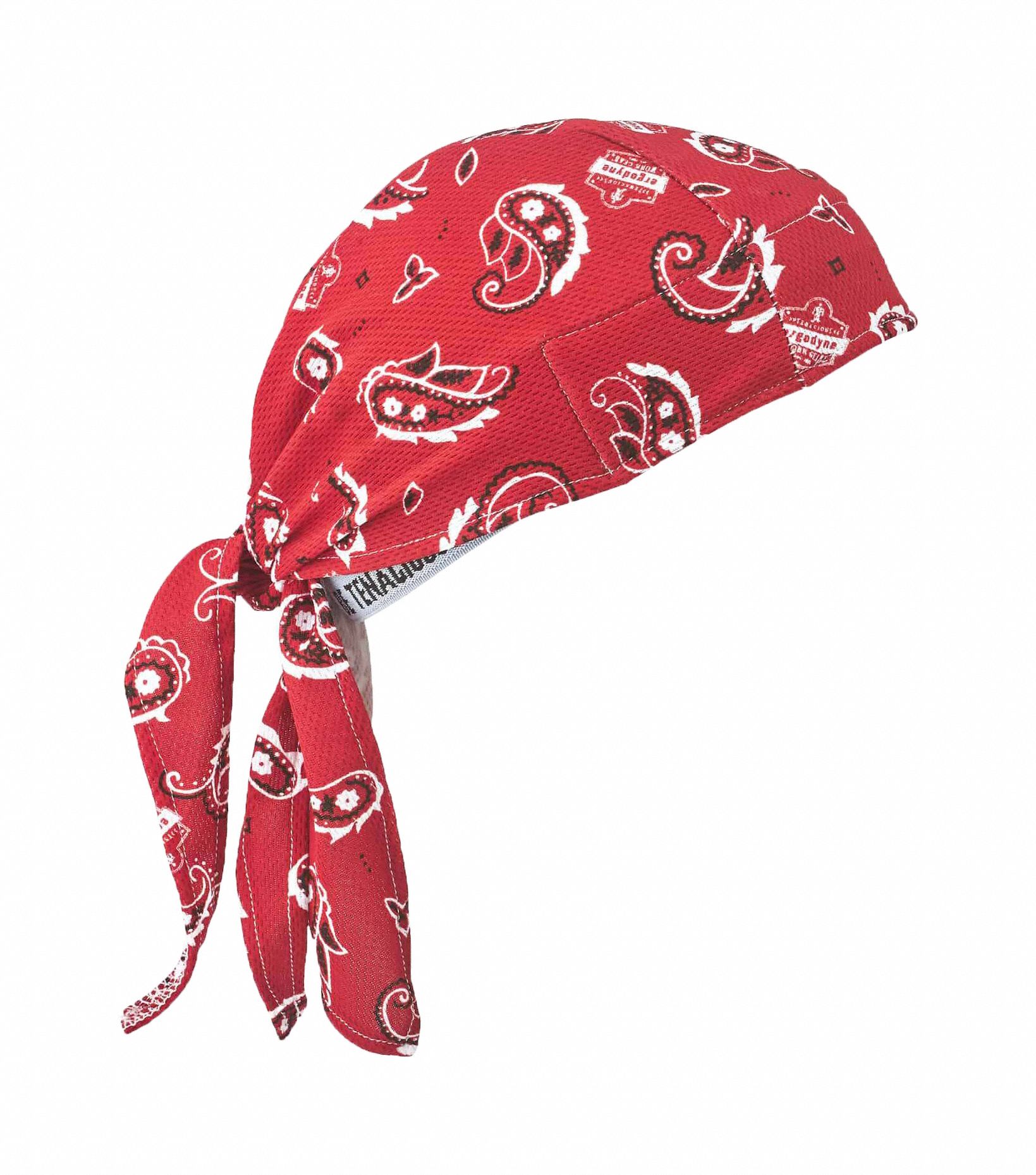 6615 DEW RAG, SWEATBAND, RED, UNIVERSAL , 20 X 6 IN, TERRY CLOTH, EVAPORATIVE, TIE