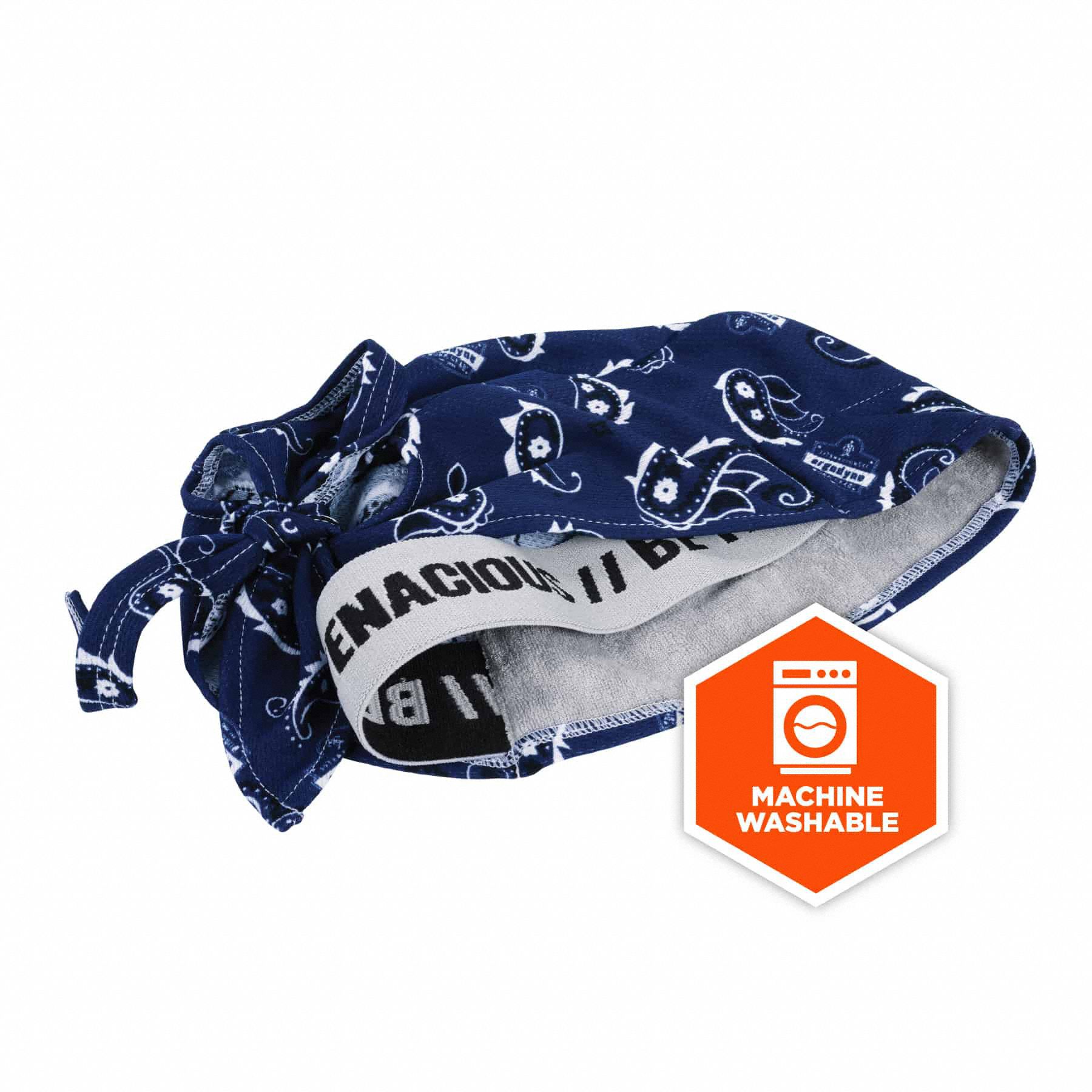 CHILL-ITS BY ERGODYNE Dew Rag: Blue, Universal, Sweatband, Cooling ...