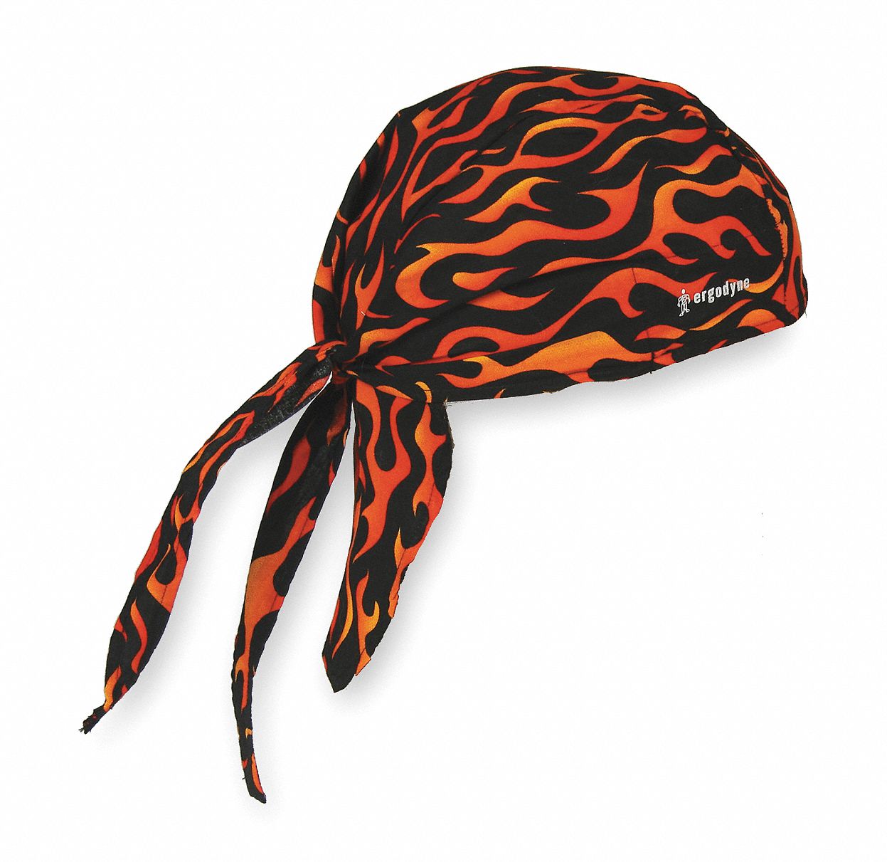 CHILL-ITS BY ERGODYNE Dew Rag: Black/Orange, Universal, Sweatband