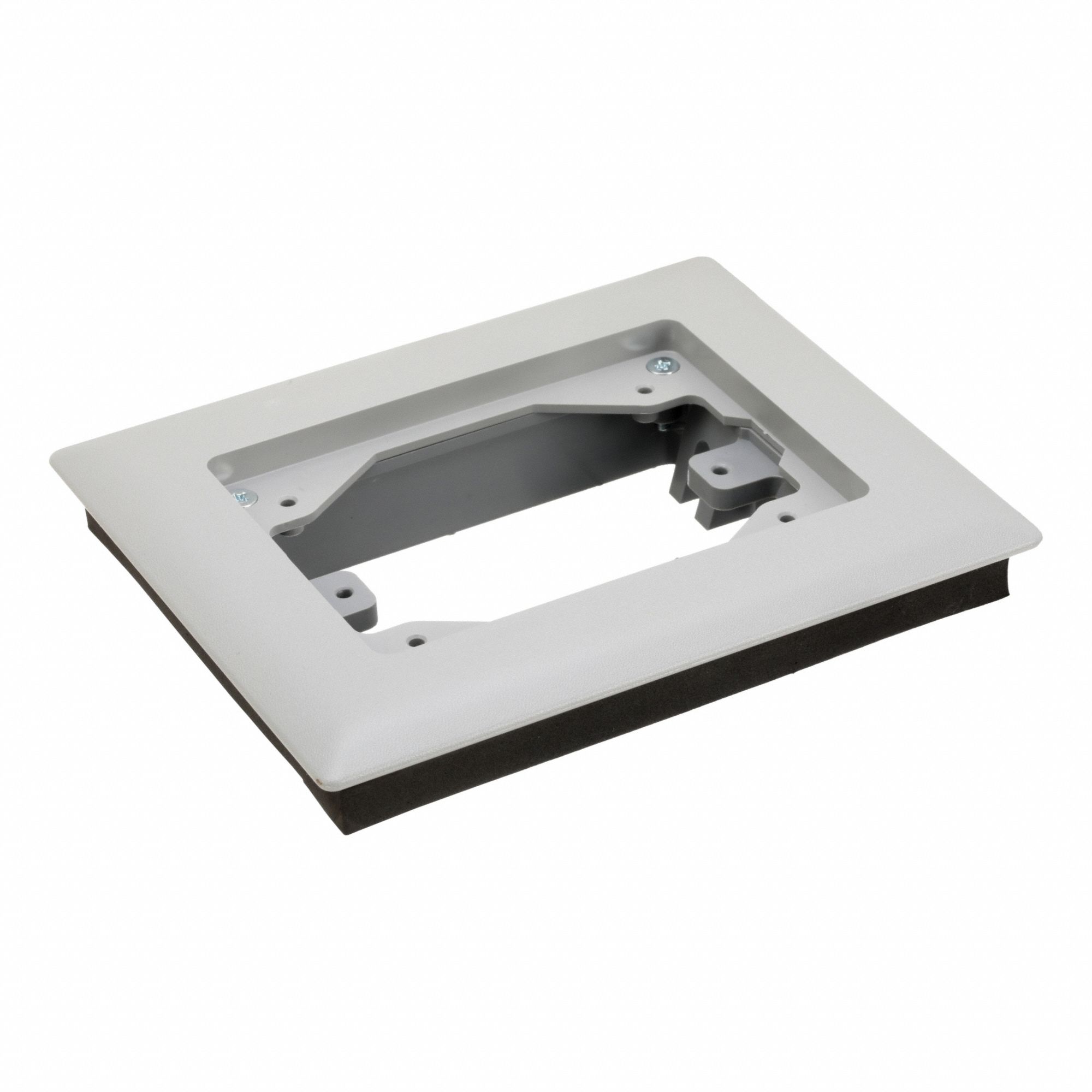 Carpet Flange: Rectangular, PVC, Hubbell, PFBRG1, PFBRFGY1