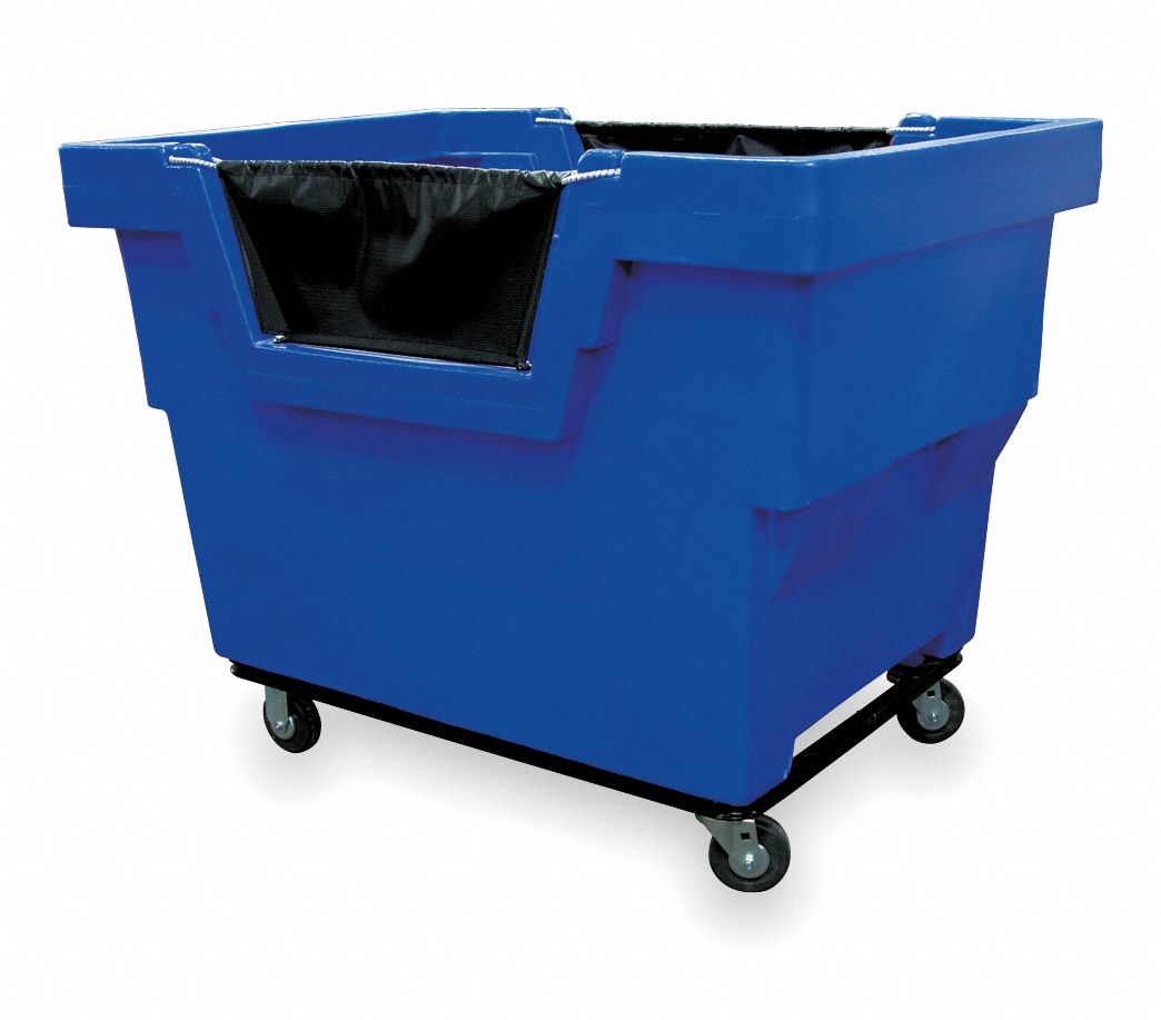 CUBE TRUCK,HDPE,BLUE,27.0 CU. FT.