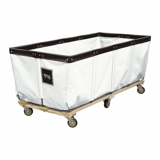 ROYAL BASKET TRUCKS, 25.6 cu ft Cubic Foot Capacity, White, Permanent