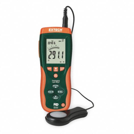 EXTECH, NIST, Backlit LCD, Light Meter - 2ENE7|HD450-NIST - Grainger