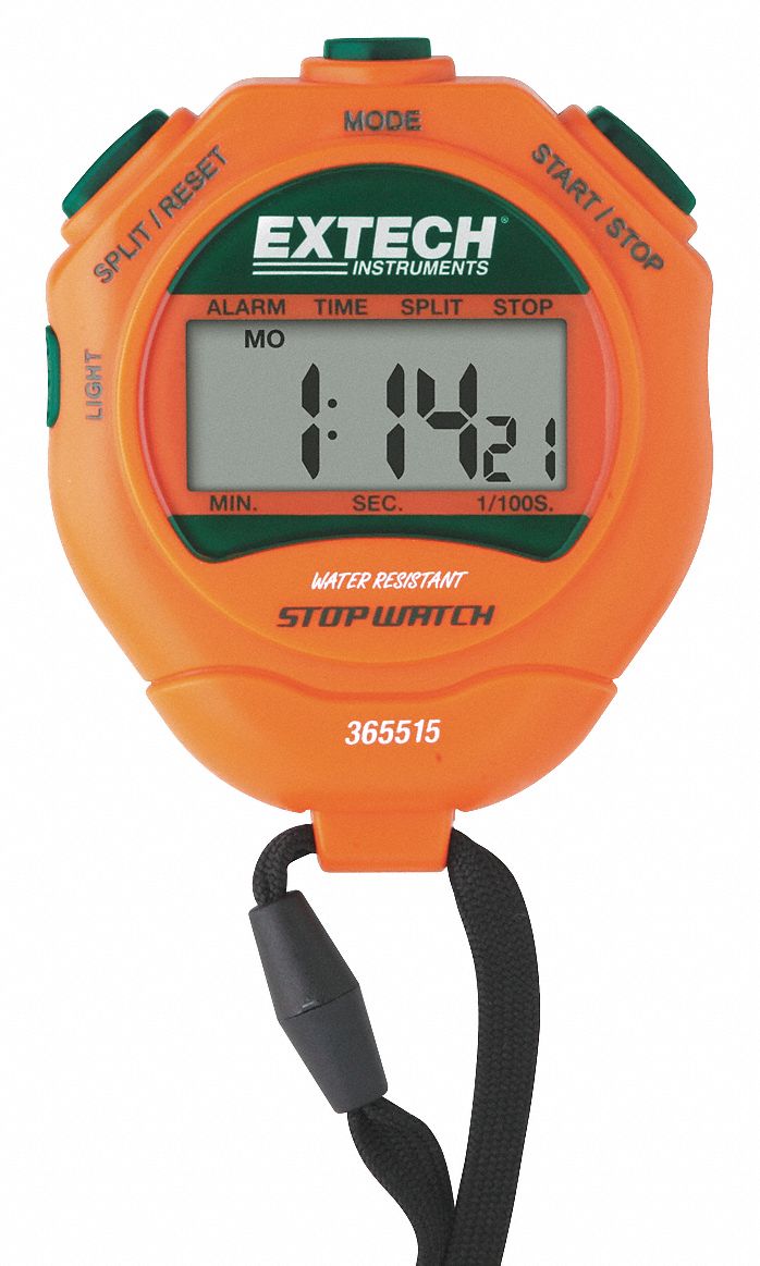 EXTECH Digital Stopwatch,Backlit LCD,NIST - 2ENF8|365515-NIST - Grainger