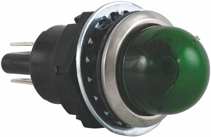 Raised Indicator Light, Incandescent Lamp Type, 120V AC/DC Voltage, 3/4