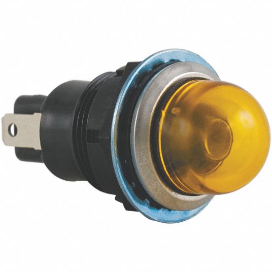 Raised Indicator Light, Incandescent Lamp Type, 120V AC/DC Voltage, 3/4