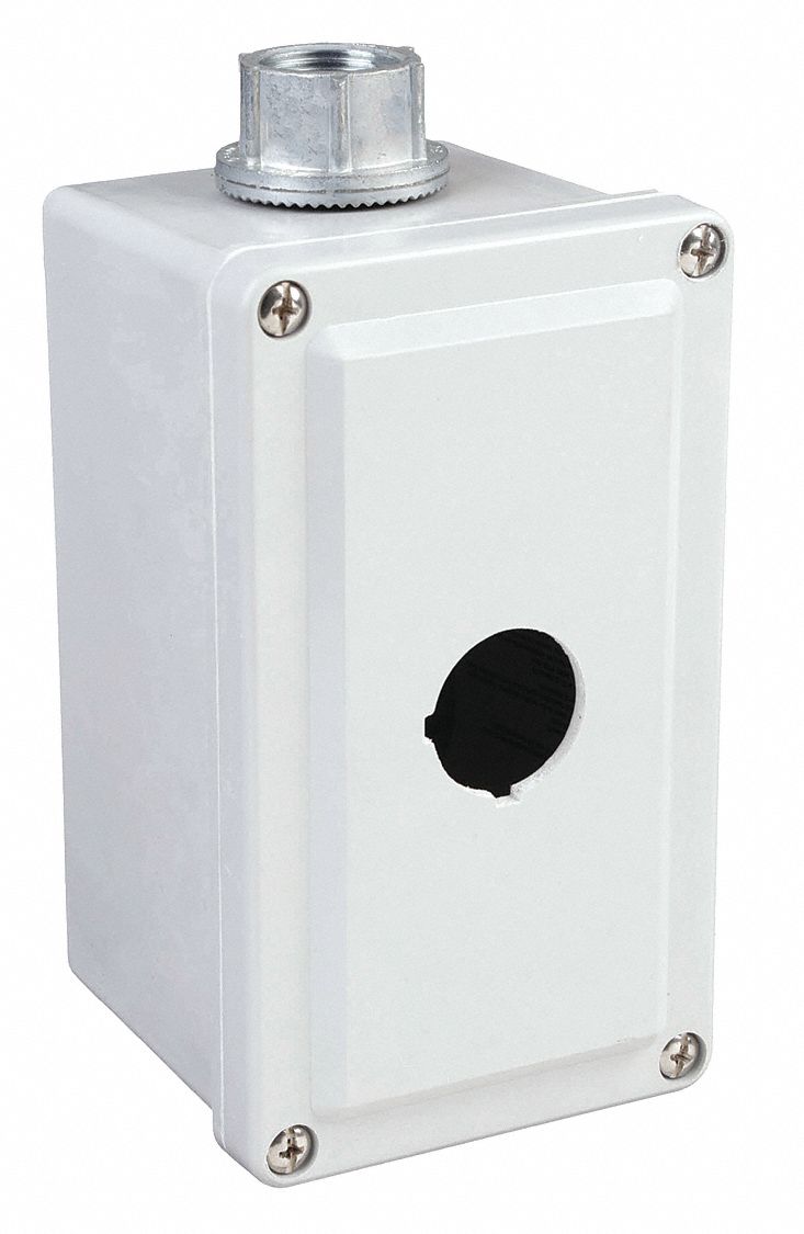 PUSH BUTTON ENCLOSURE, 30 MM, 1 HOLES, NON-METALLIC, NEMA 1/12/3/4/4X