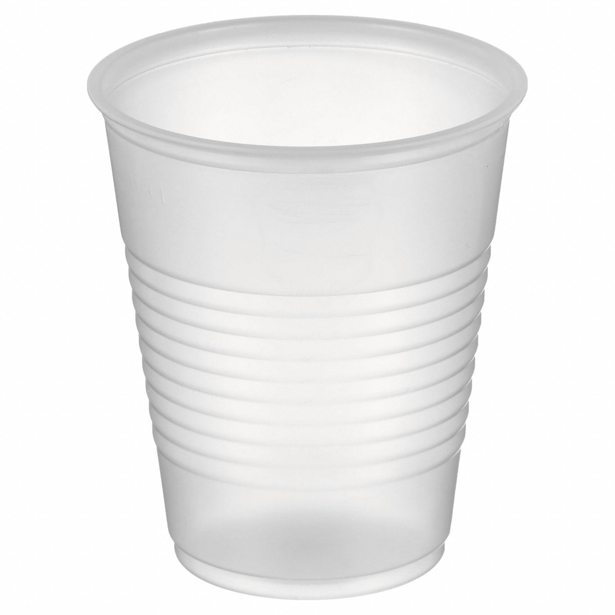 Disposable Cold Cup: 12 oz Capacity, Clear, Plastic, Unwrapped, 1, 000 PK