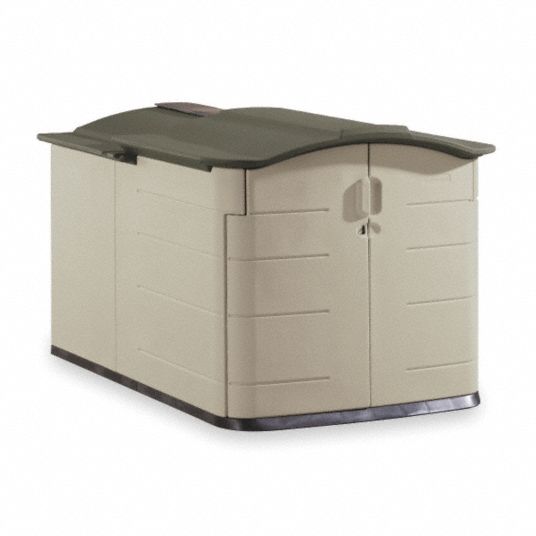 Rubbermaid 60-in x 79-in x 54-in Olive Resin Outdoor Storage Shed