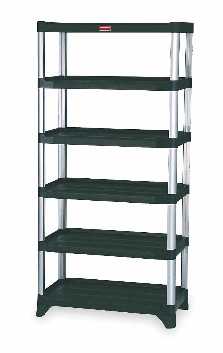 Rubbermaid store plastic shelving