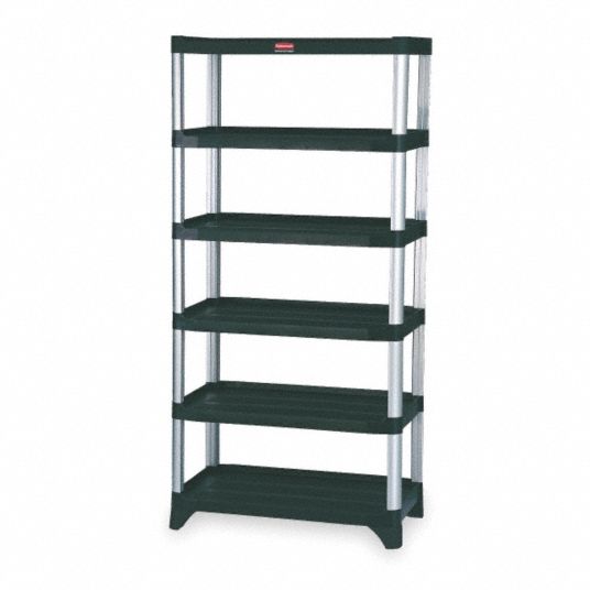 RUBBERMAID COMMERCIAL PRODUCTS Open, Freestanding, Plastic Shelving