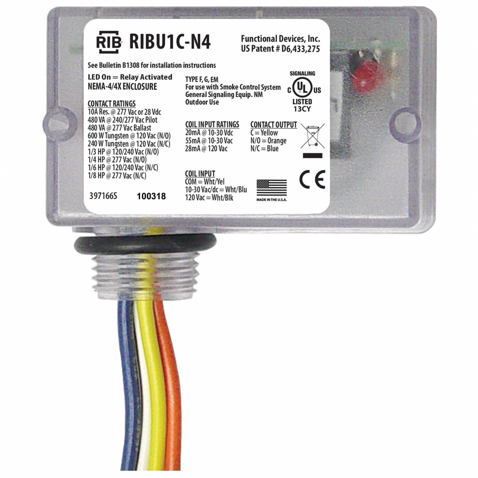 RELAIS PRE CABLE ENCLOS PILOT DUTY