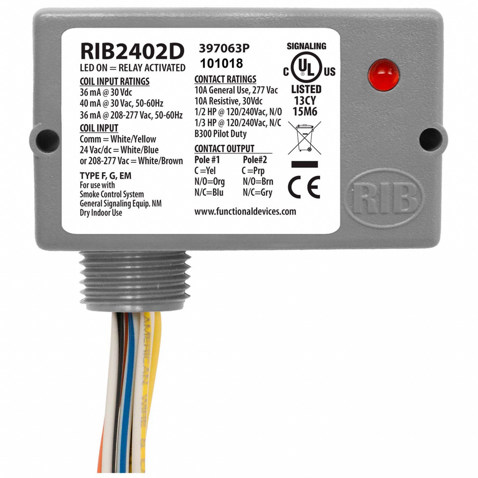 RELAIS PRE CABLE ENCLOS PILOT DUTY