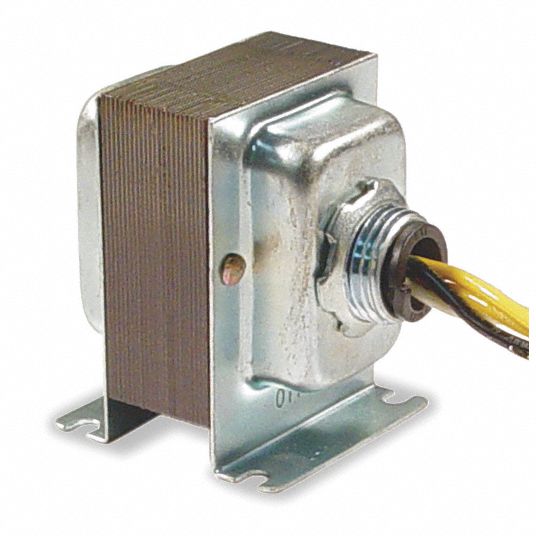 FUNCTIONAL DEVICES INC / RIB Class 2 Transformer: 120V AC, 24V AC, 20 VA,  1/2 in Hub/Foot, Pigtails