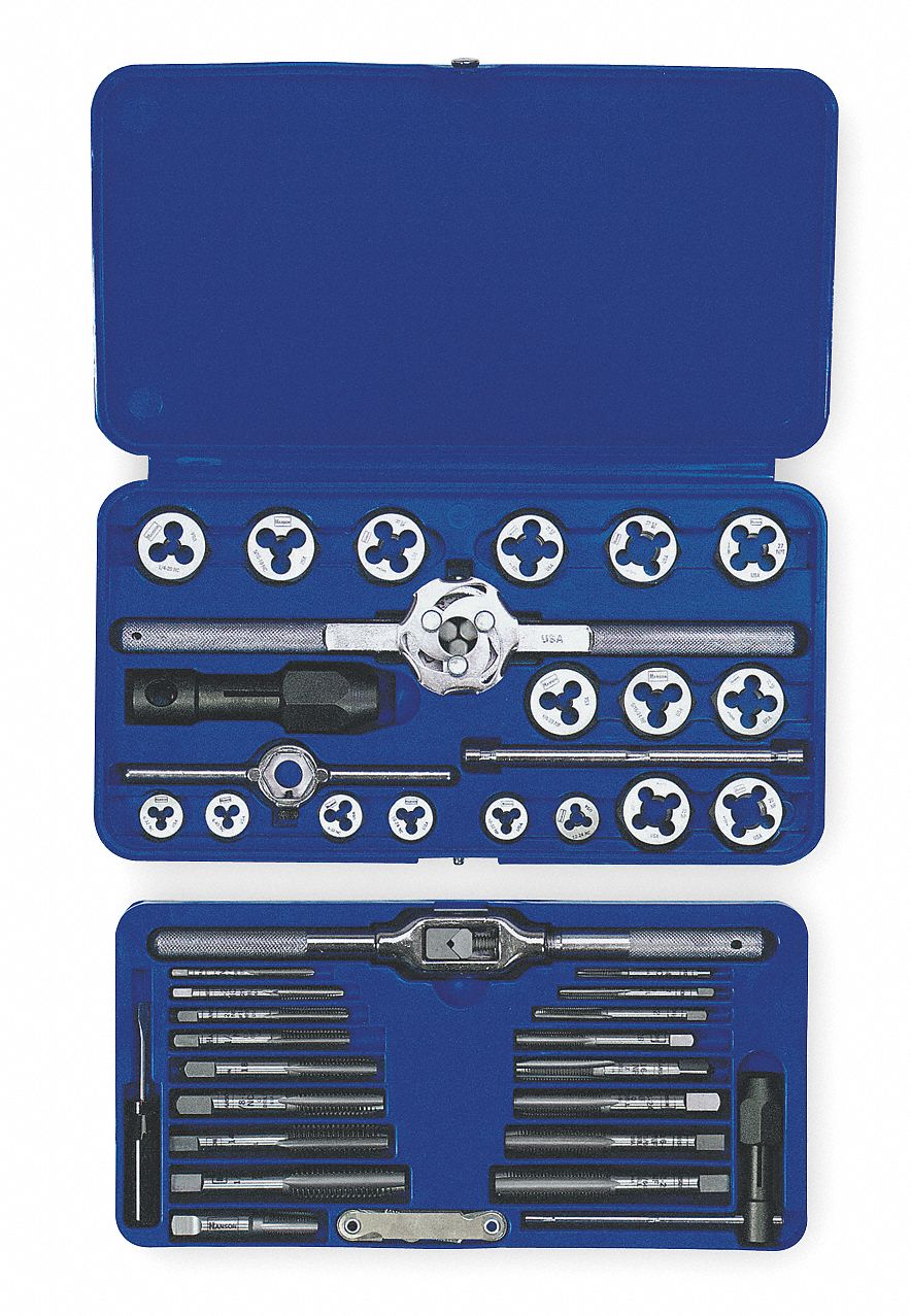 IRWIN HANSON Tap and Die Set, Number of Pieces 41, Die Shape Hex, Tap