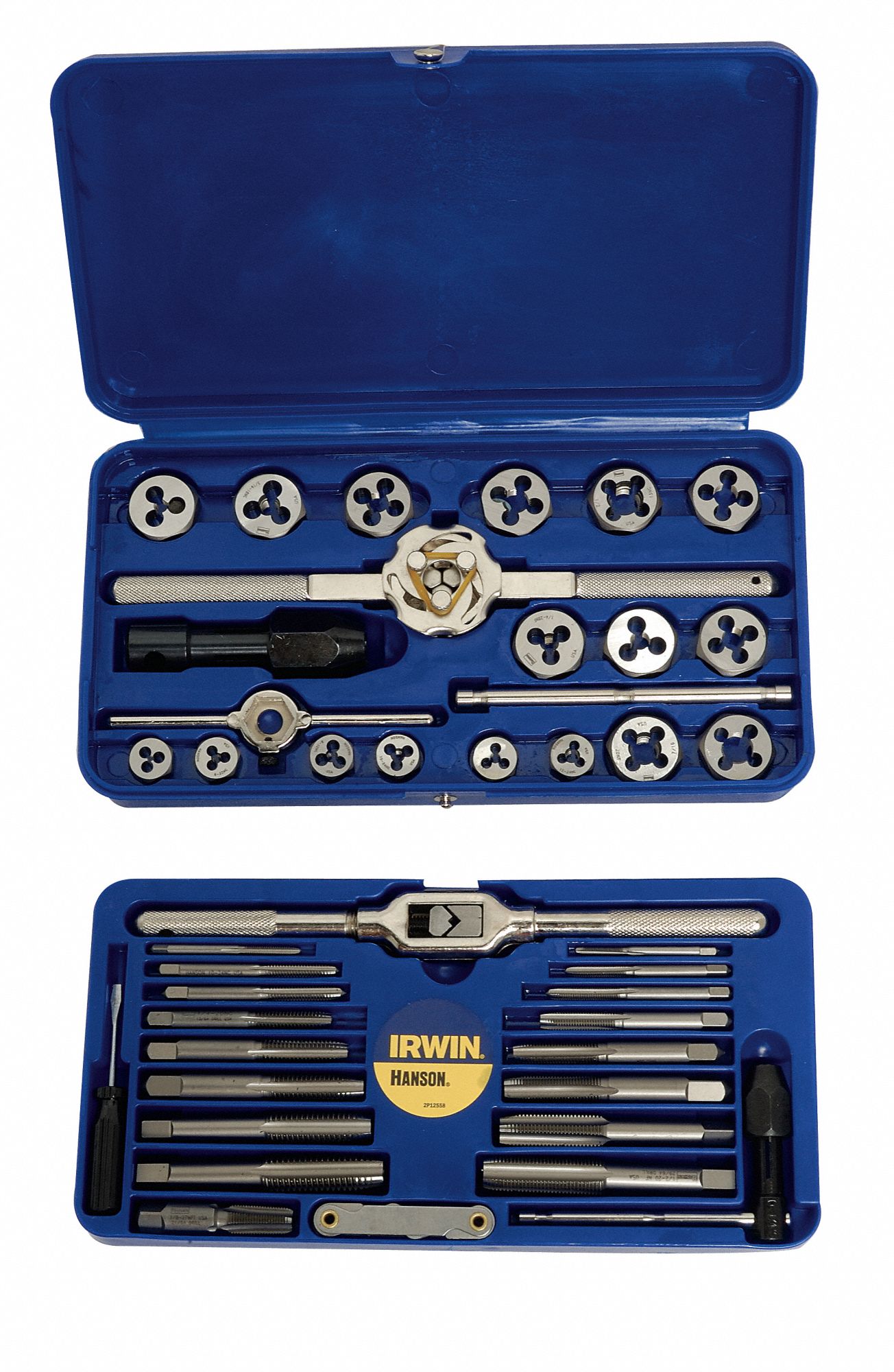 IRWIN HANSON Tap and Die Set 41 Pieces, M3x0.5 Min. Tap Thread Size