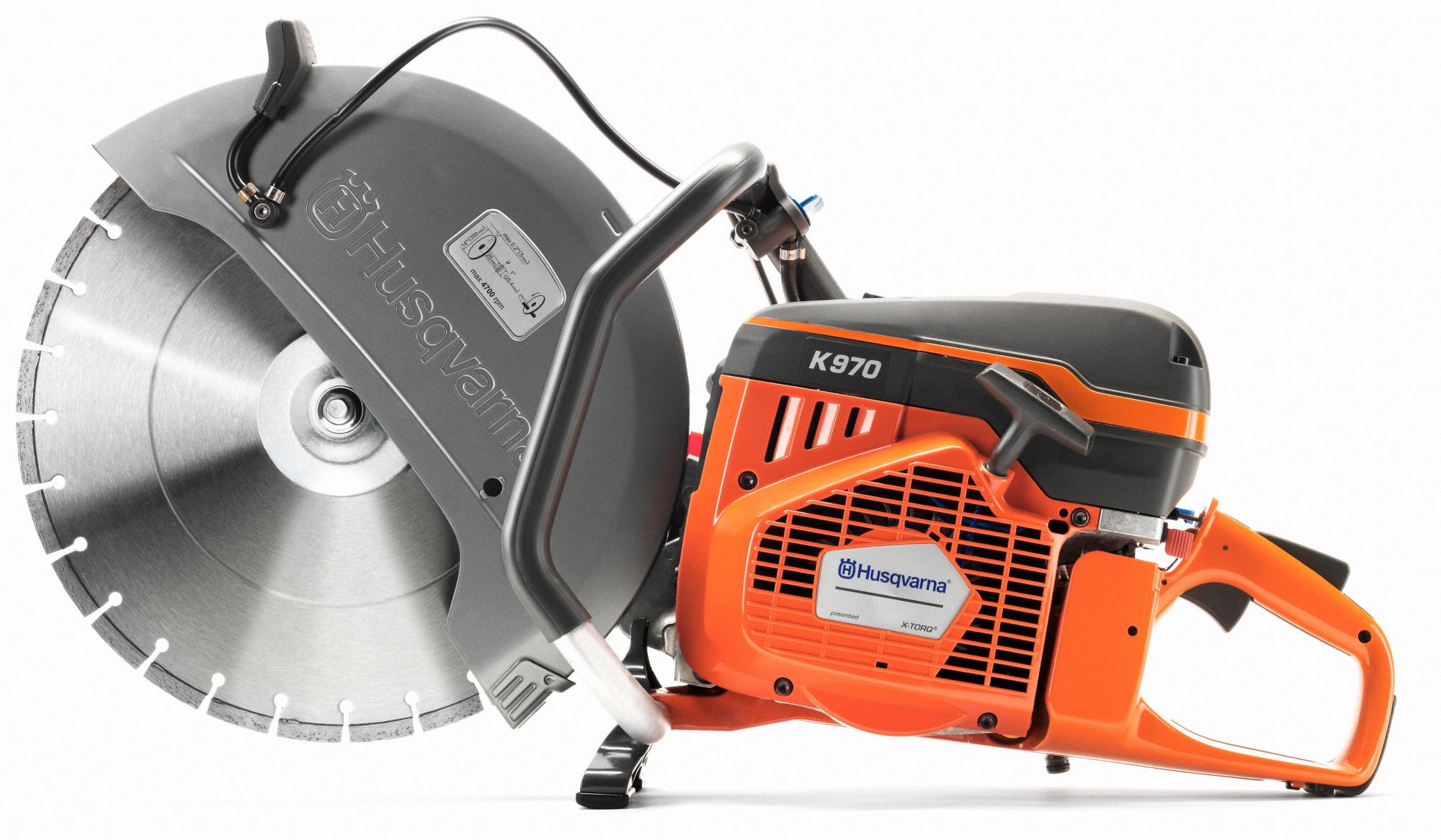 HUSQVARNA Concrete Saw 16 in Blade Dia., Wet/Dry, 6 in Max. Cutting Dp, 4,700 RPM Max. Blade