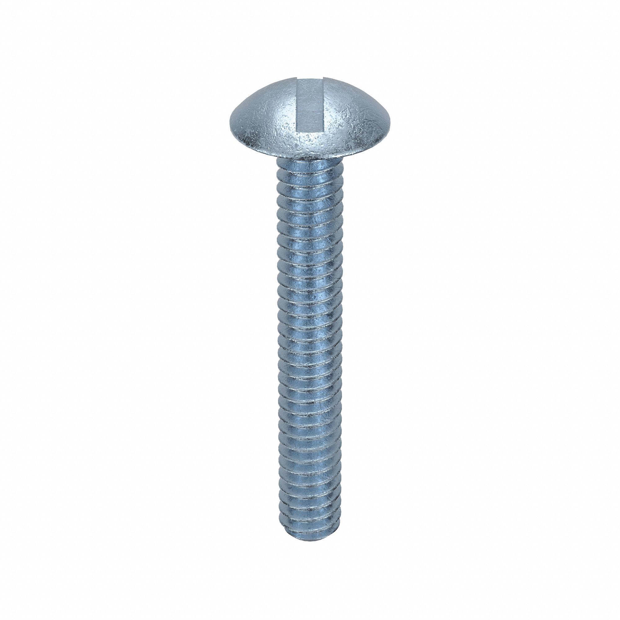 Machine Screw: #10-24 Thread Size, 1 1/4 in Lg, Steel, Zinc-Plated, Truss, Slotted, 100 PK