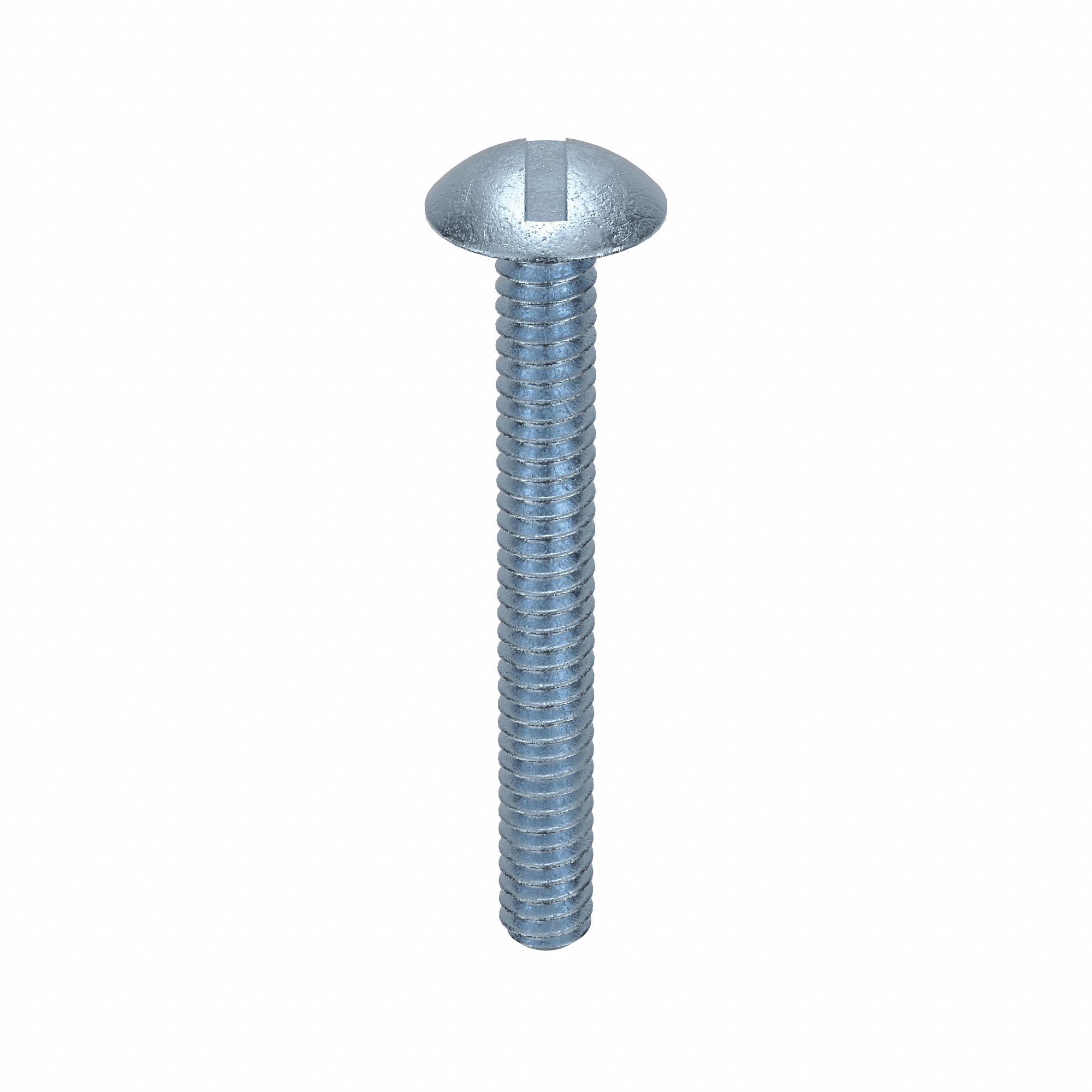 Machine Screw: #10-24 Thread Size, 1 1/2 in Lg, Steel, Zinc-Plated, Truss, Slotted, 100 PK