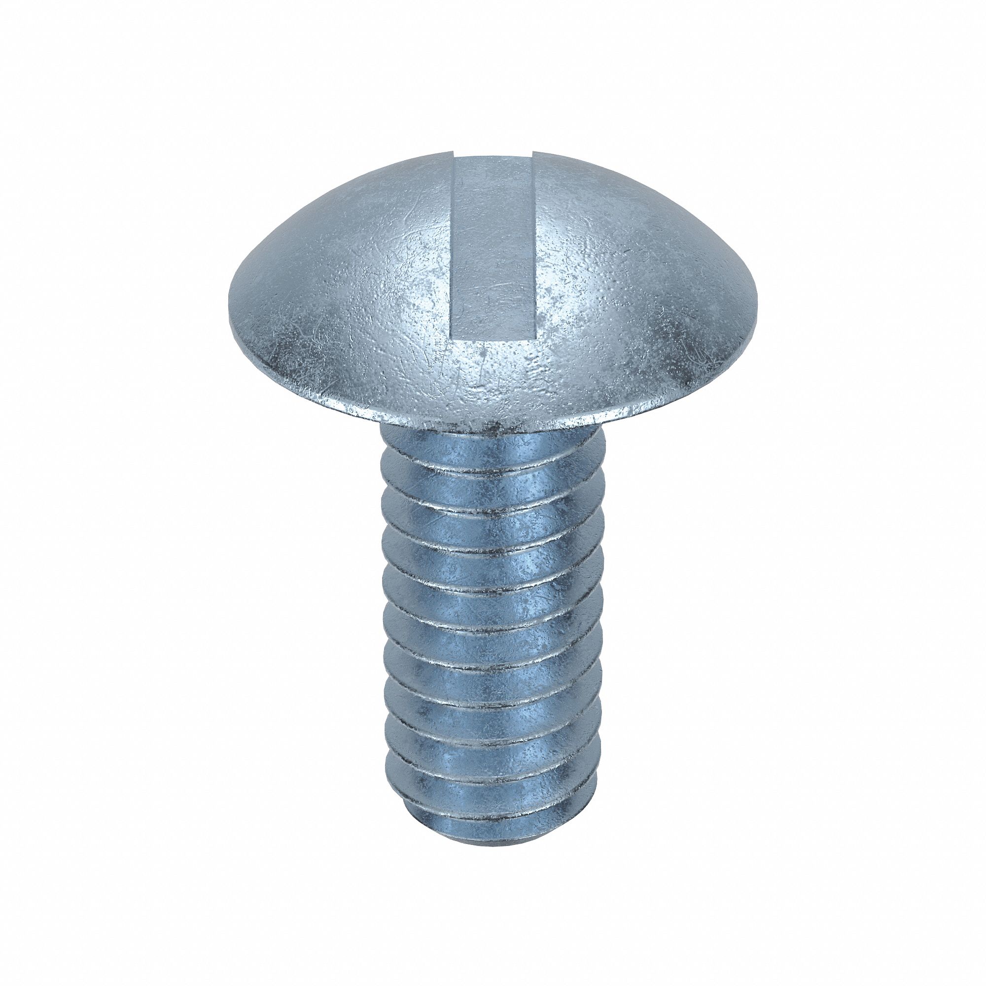 Machine Screw: 1/4"-20 Thread Size, 1/2 in Lg, Steel, Zinc-Plated, Truss, Slotted, 100 PK