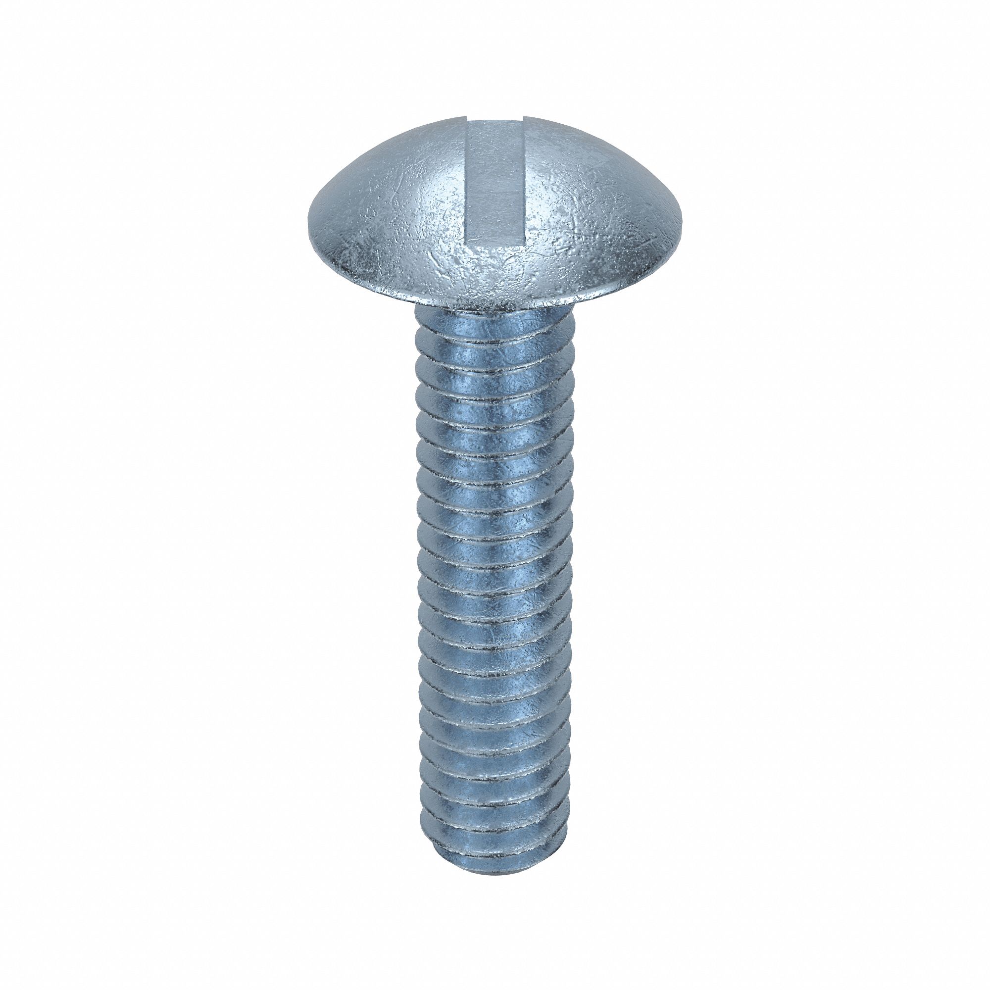 Machine Screw: 1/4"-20 Thread Size, 1 in Lg, Steel, Zinc-Plated, Truss, Slotted, 100 PK