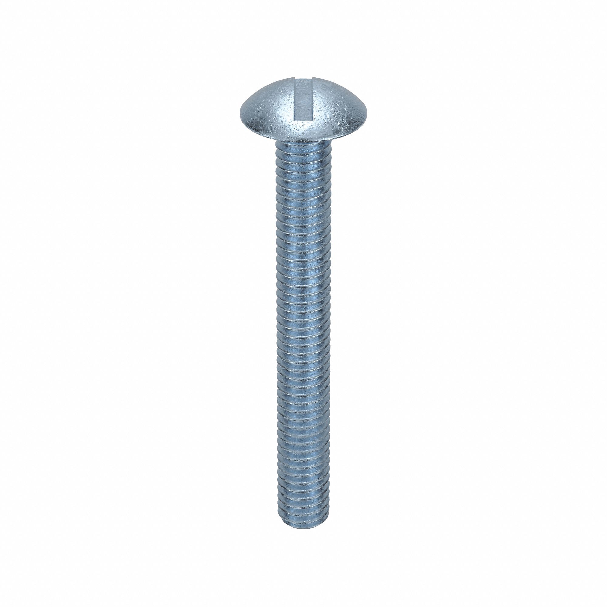 Machine Screw: 3/8-16 Thread Size, 3 in Lg, Steel, Zinc Plated, Truss,  Slotted, Inch, Round, 100 PK
