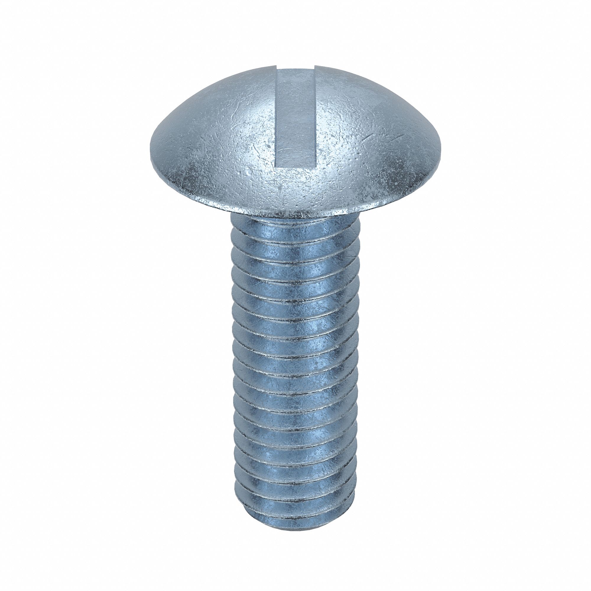 Machine Screw: 3/8"-16 Thread Size, 1 in Lg, Steel, Zinc-Plated, Truss, Slotted, 100 PK