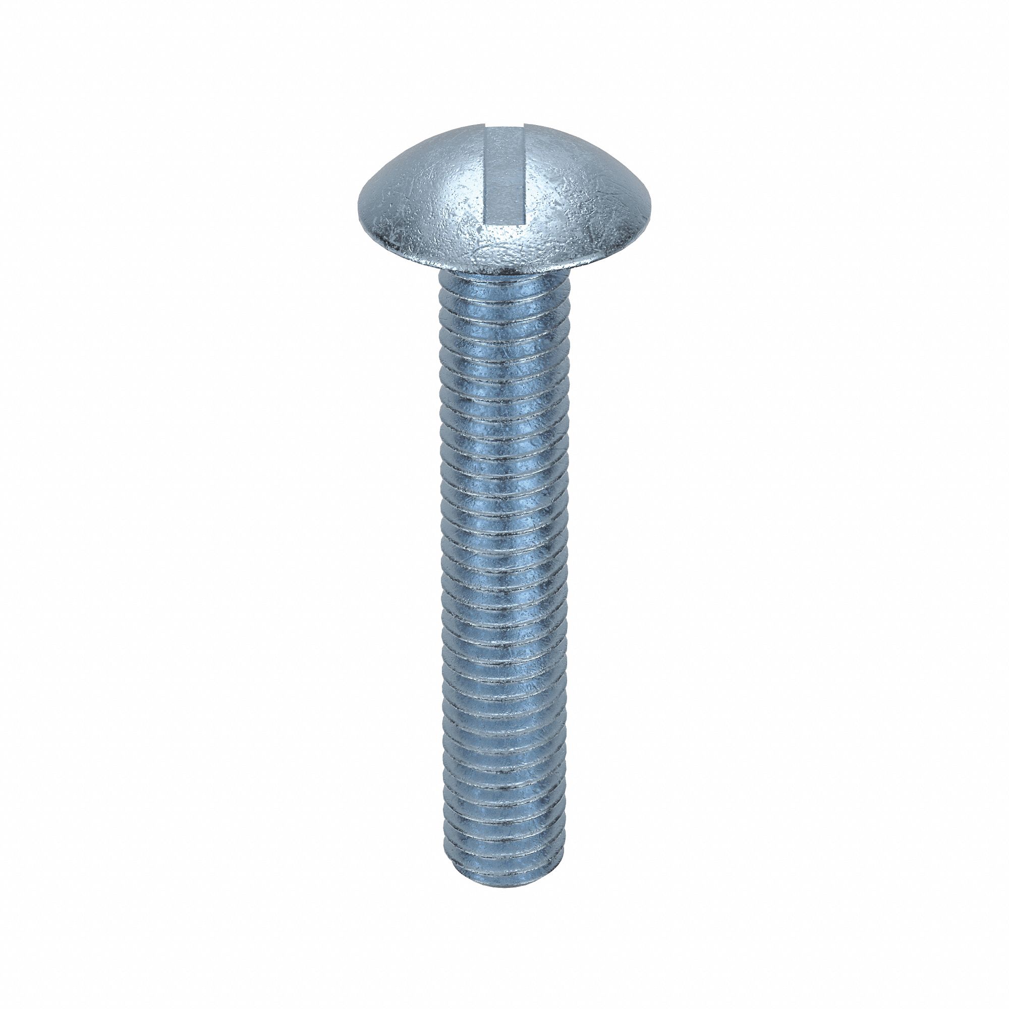 Machine Screw: 3/8"-16 Thread Size, 2 in Lg, Steel, Zinc-Plated, Truss, Slotted, 100 PK